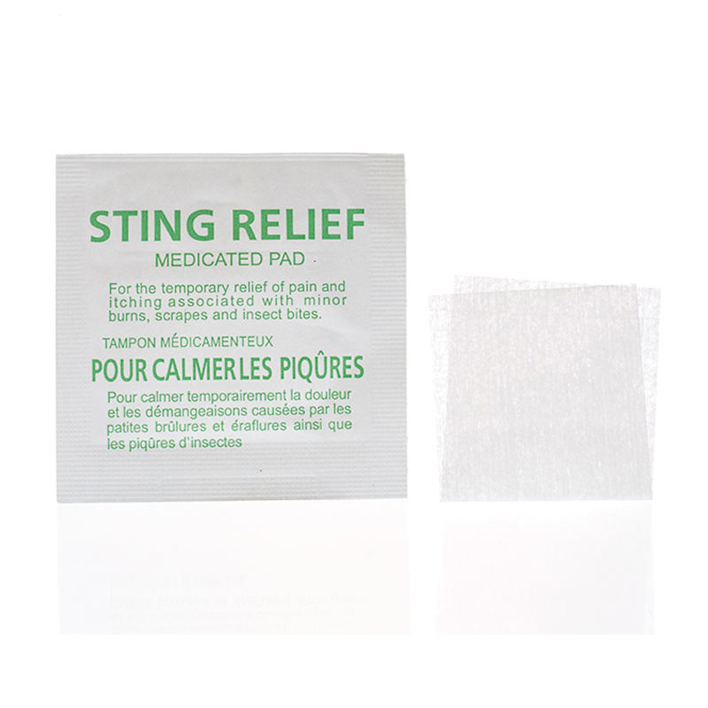 Sting Relief Prep Pad Non-Woven Skin Pads Penggunaan Pertolongan Pertama